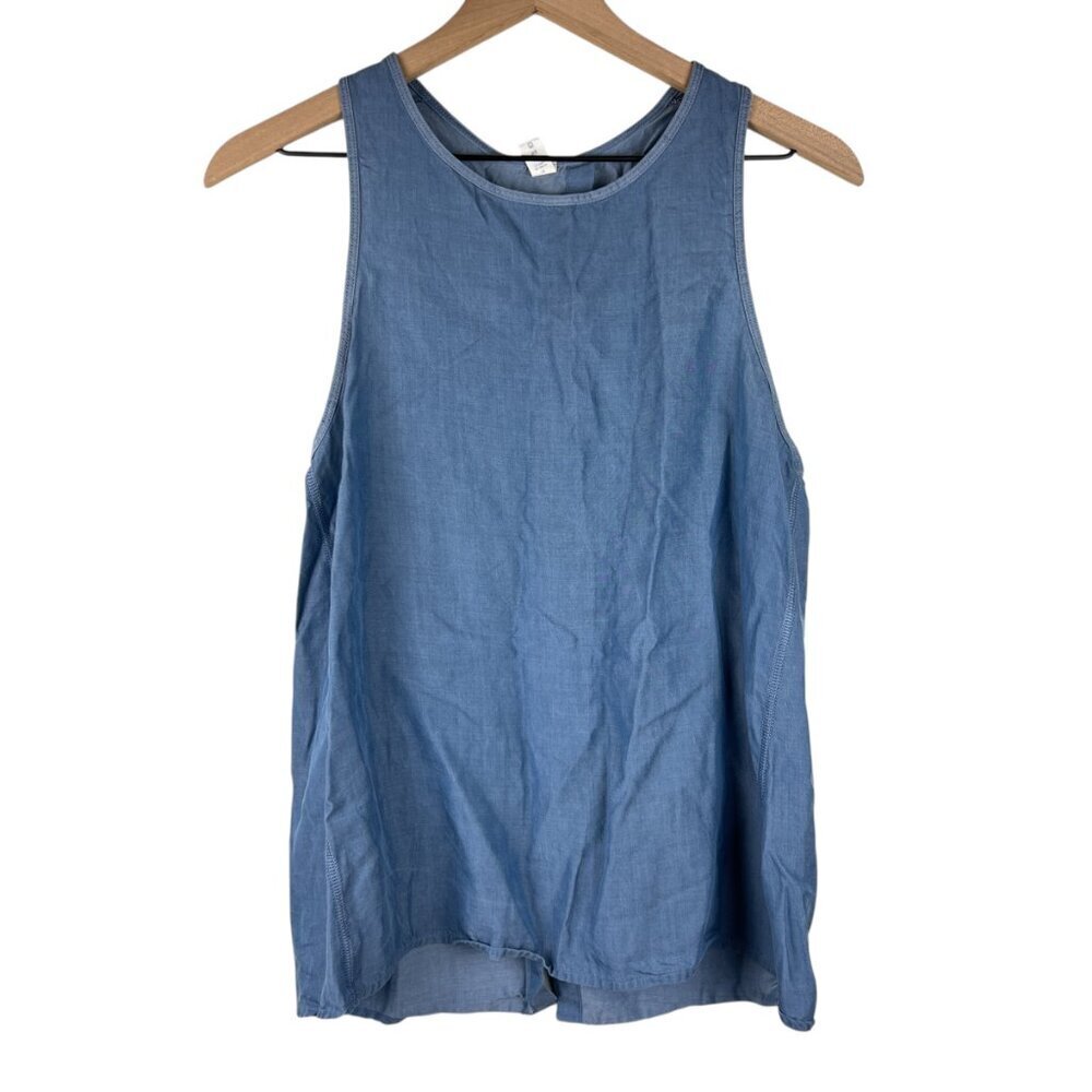 Lululemon Blue Denim Tencel All Tied Up Open Back Tank Top